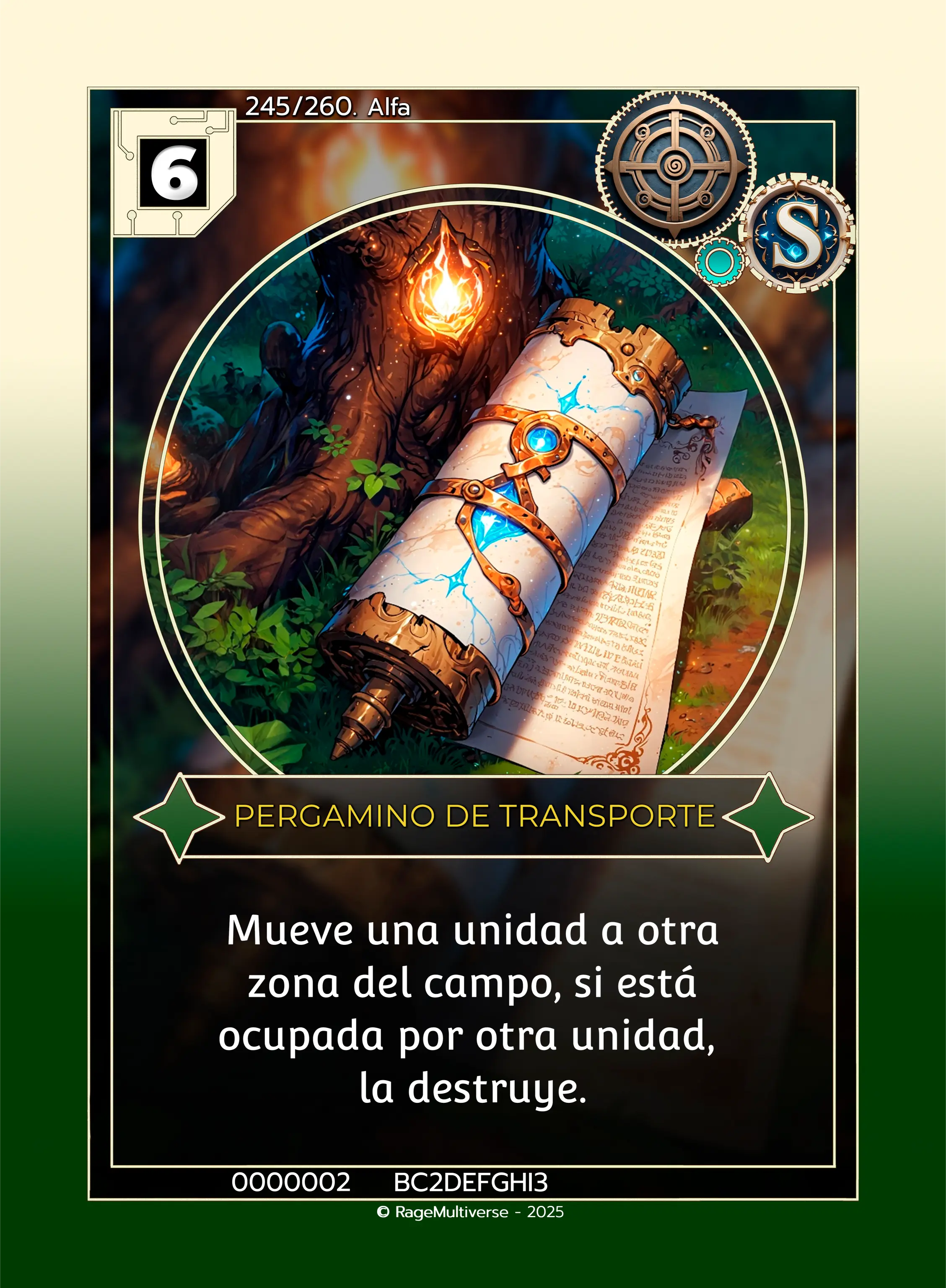 Pergamino de transporte