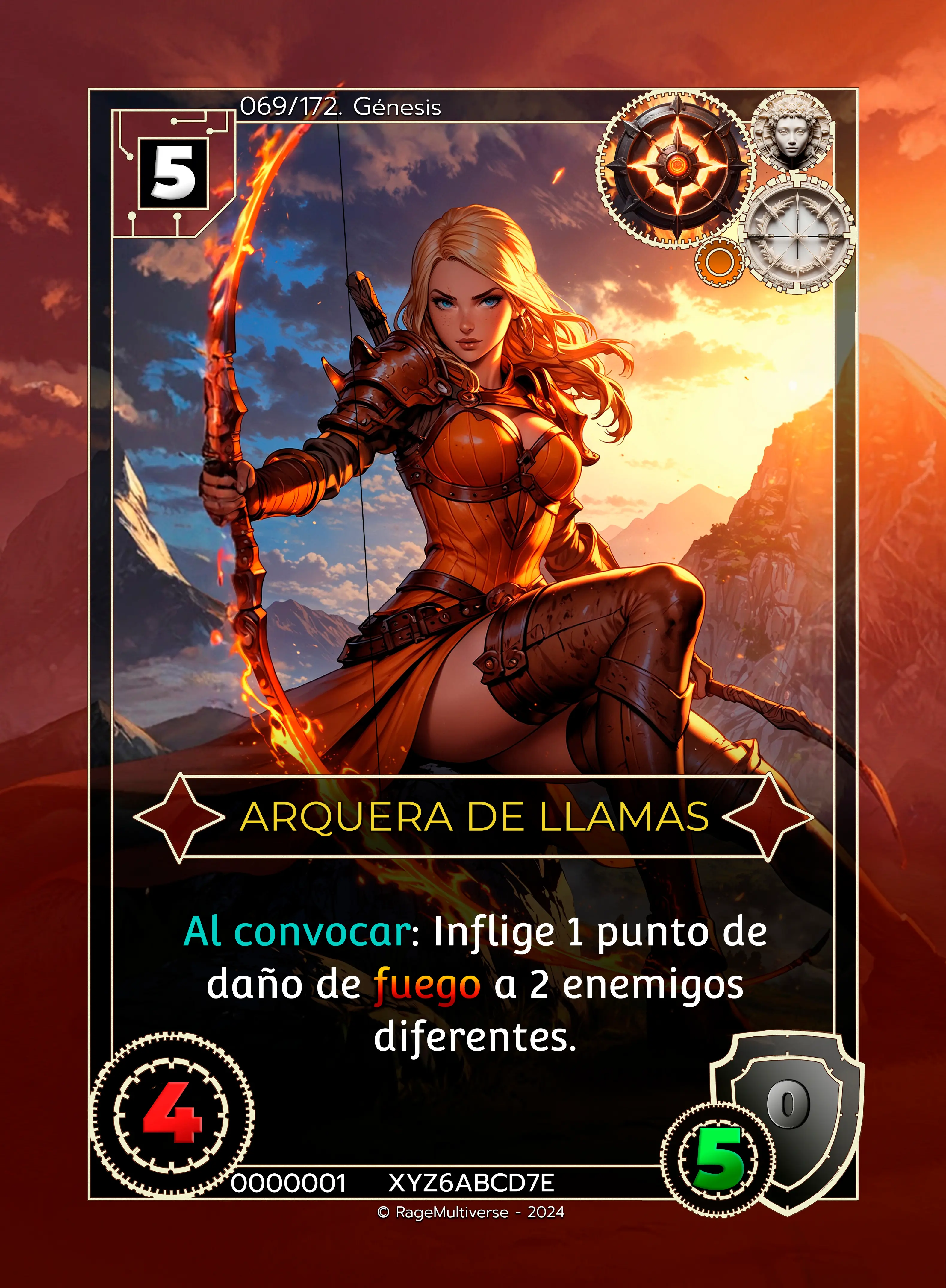 Arquera de llamas